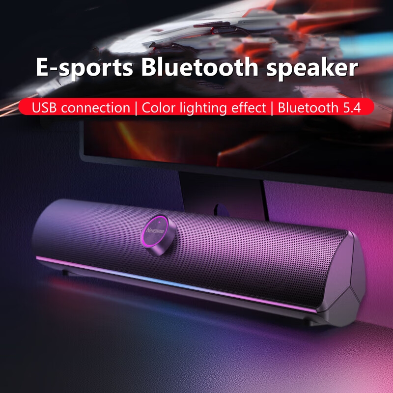 Rgb Computer Soundbar For Pc - ゲーミングサウンドバー、USBワンケーブル＆Bluetooth 5.4スピーカー、12種類のRGB照明モード、4段階の低音レベル、PC、TV、ラップトップ用マルチメディアスピーカー