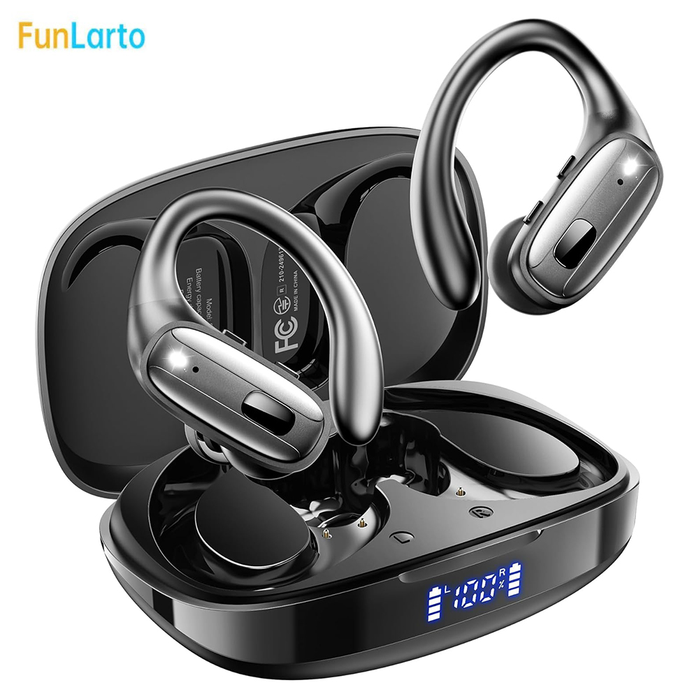 Open Ear Air Conduction Headphones - スポーツ Bluetooth 5.3 ヘッドフォン ワイヤレス イヤホン