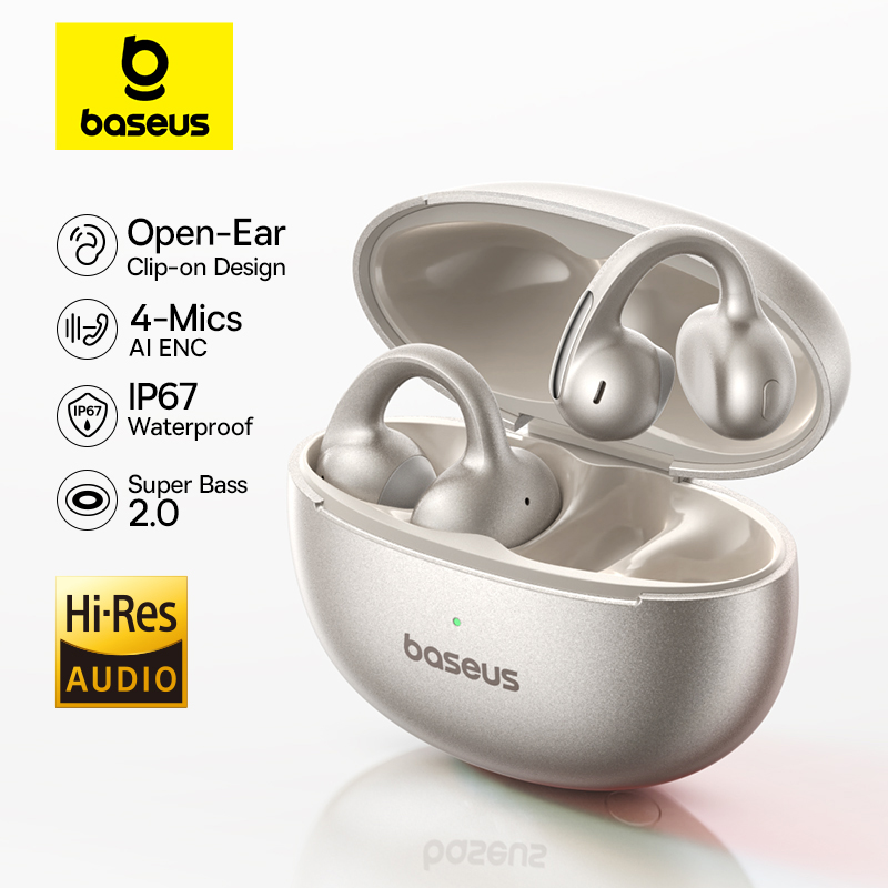 Open Ear Air Conduction Headphones - Baseus MC1 Pro イヤークリップ ワイヤレスイヤホン Bluetooth