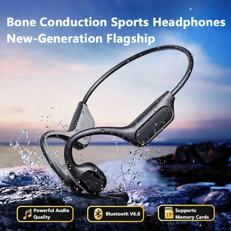 Bone Conduction Running Headphones - 新しい IPX8 スポーツ骨伝導 Bluetooth イヤホン HiFi