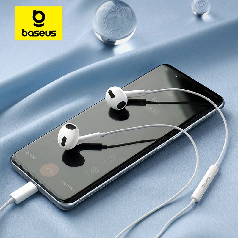 Open Ear Air Conduction Headphones - Baseus C17 タイプ C イヤホンインイヤーイヤホン有線ヘッドセットマイク付きスマートフォン用 Xiaomi