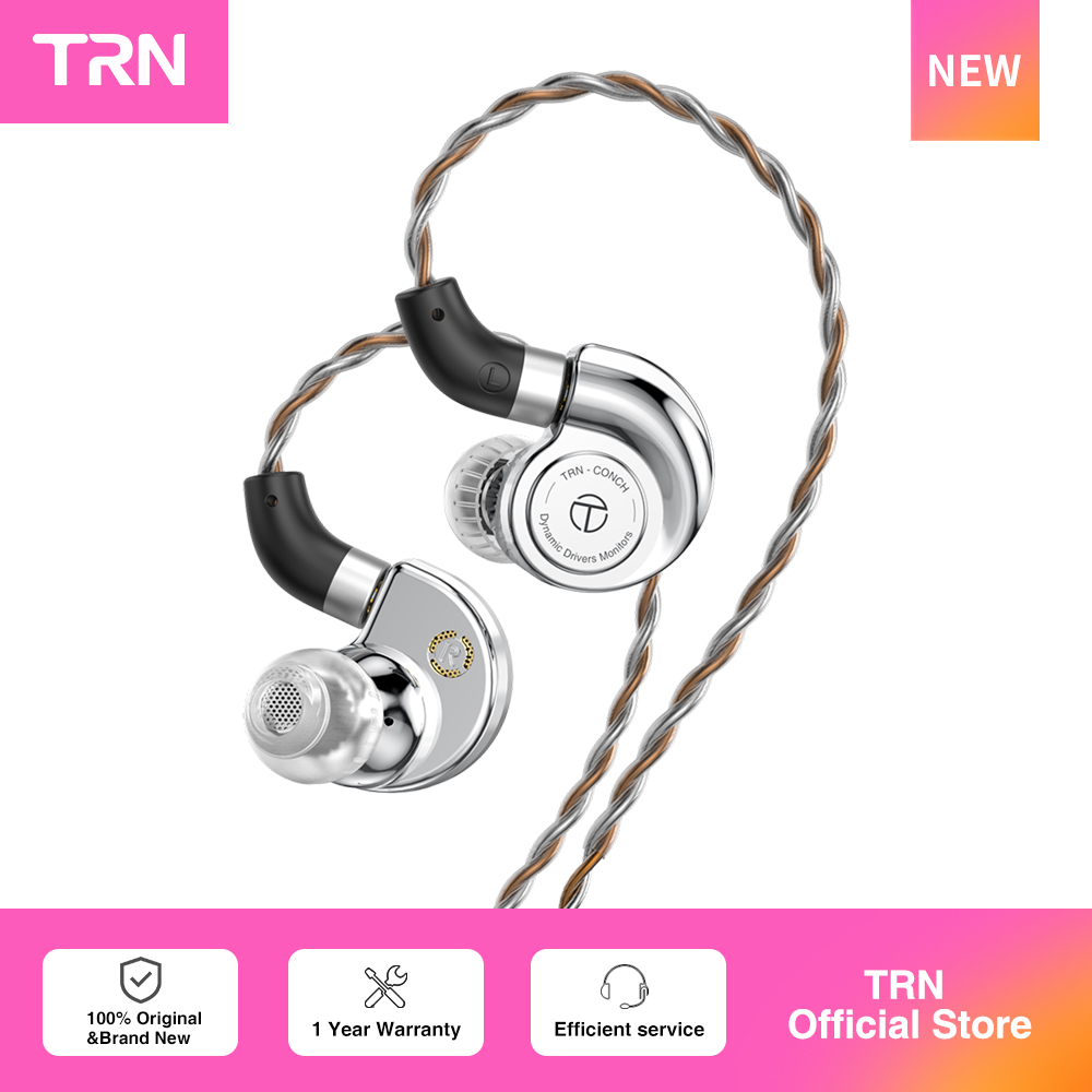 Planar Magnetic Iem Earphones - TRN Conchイヤホン ラッキーバッグ 高性能DLCダイヤモンドダイアフラム ダイナミックインイヤーモニター チューニングノズルフィルター