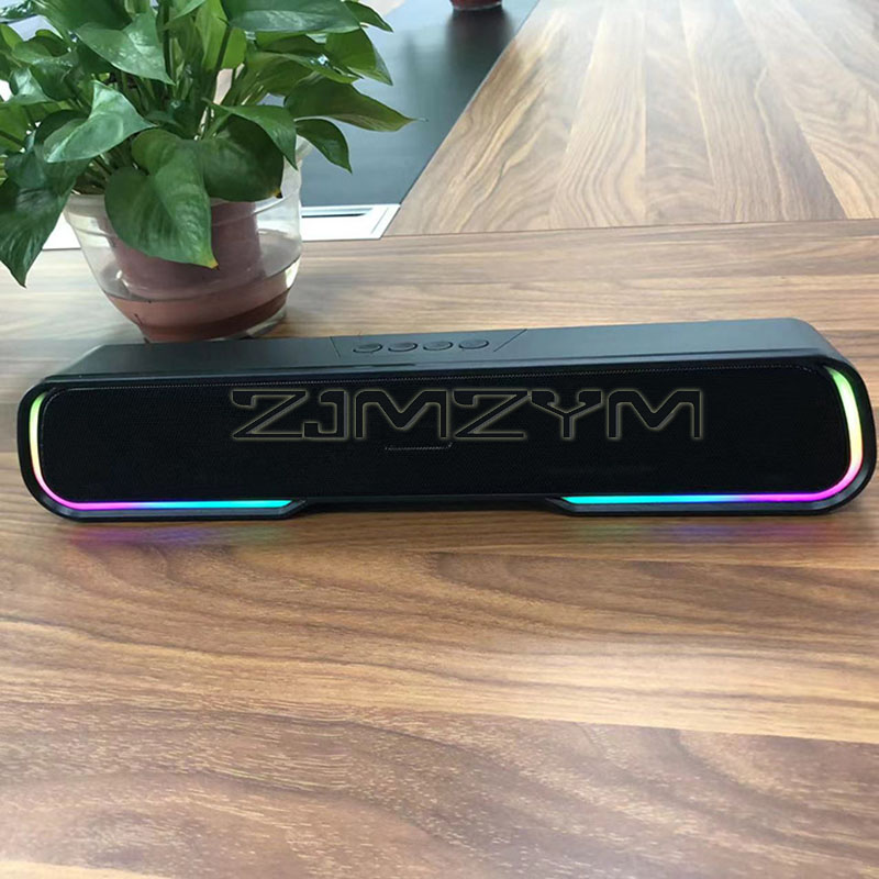 Rgb Computer Soundbar For Pc - RGBライト Bluetoothスピーカー シアターサウンドバー コンピュータースピーカー USB/TF/FM/AUX対応 テレビ/PC/ラップトップ/ゲーム/ビデオ/オーディオシステム