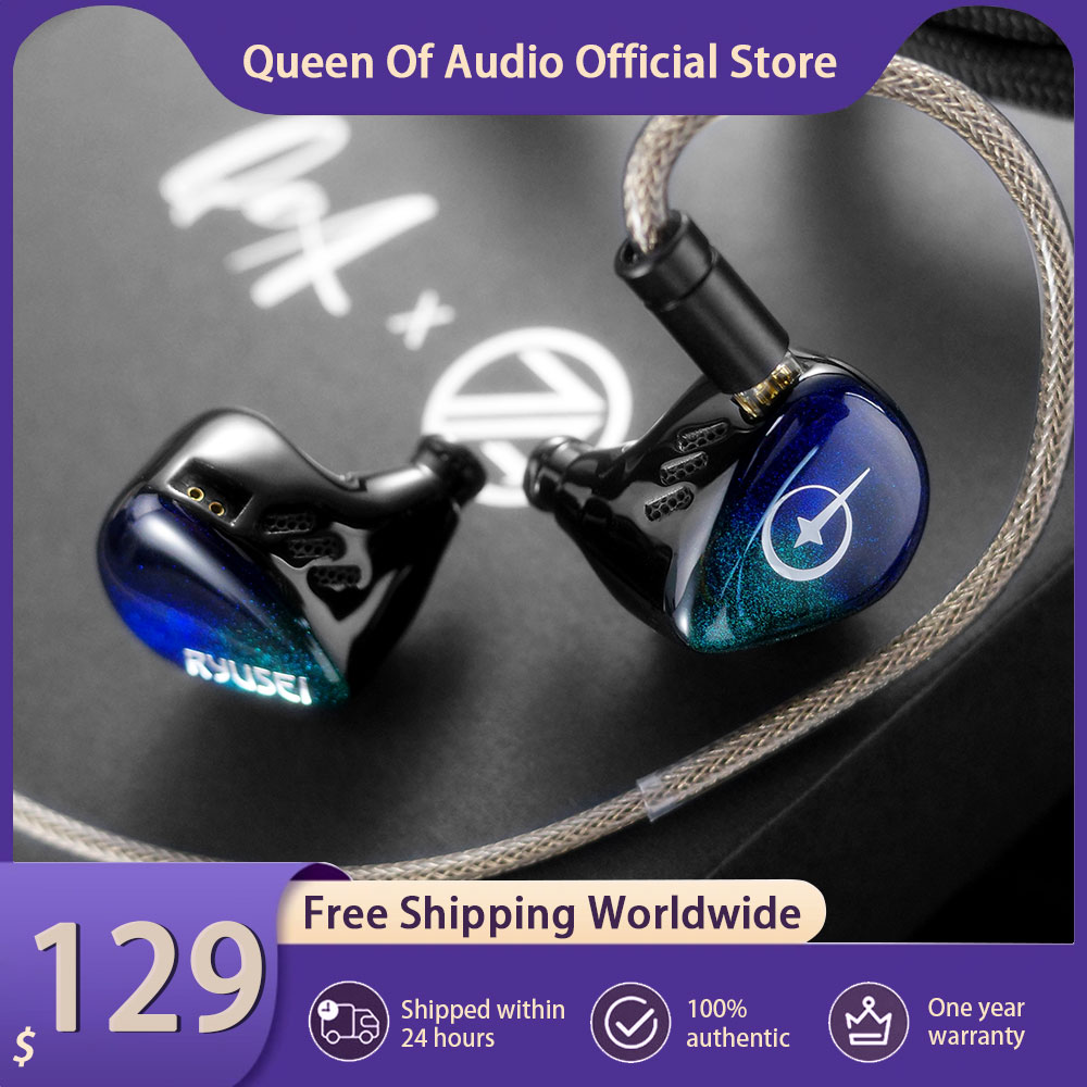 Headphones - 新しいQoA X 7th Acoustics Ryuseiヘッドホン、シングルナノ金メッキダイナミックドライバー搭載のインイヤーイヤホン、HiFiイヤホンケーブルプラグ付き