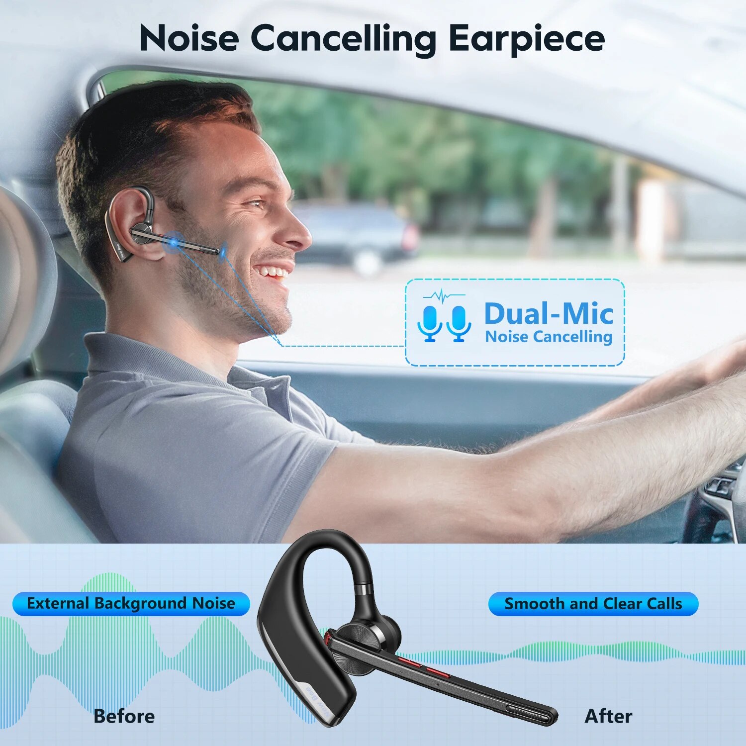 デュアルマイク付きM51ワイヤレスヘッドセット,Blueto - Open Ear Air Conduction Headphones のレビューと価格