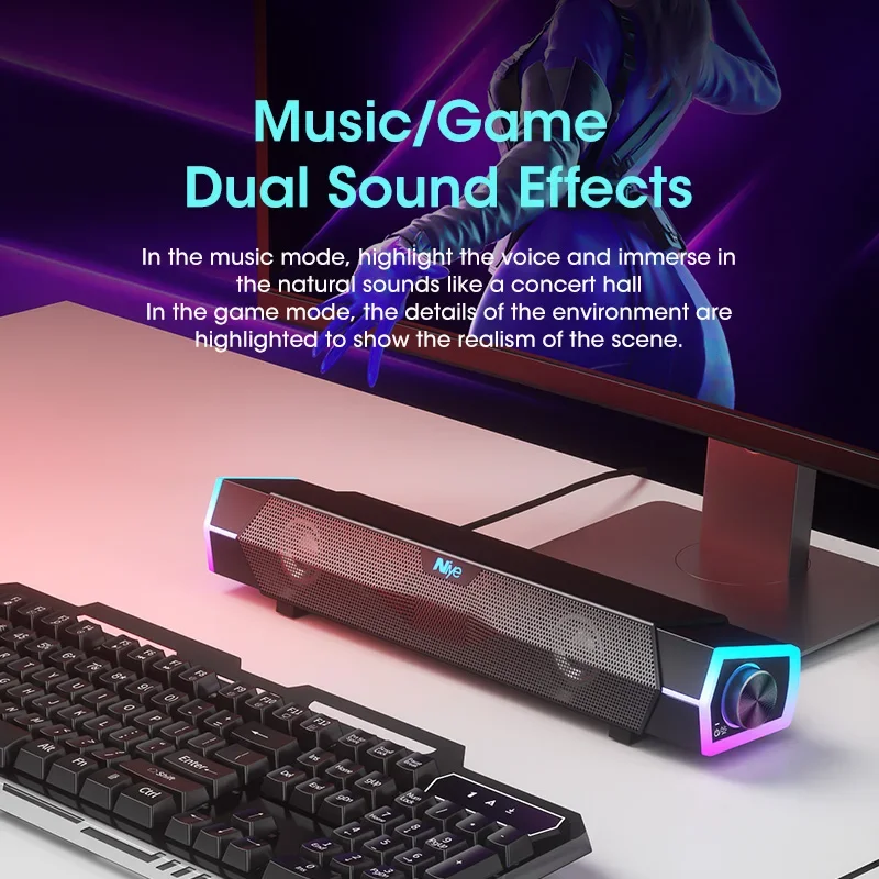 ホームシアタースピーカー,Bluetooth,4dステレオサ - Rgb Computer Soundbar For Pc のレビューと価格