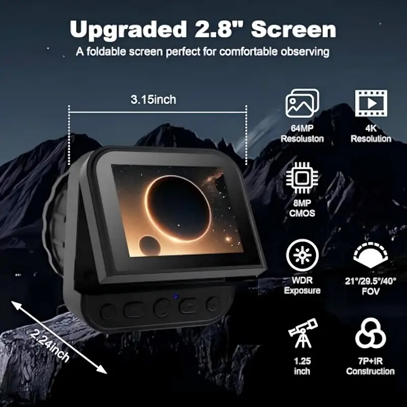 64MP 2.8インチスクリーン 4K電子接眼レンズカメラ、 - Cameras のレビューと価格