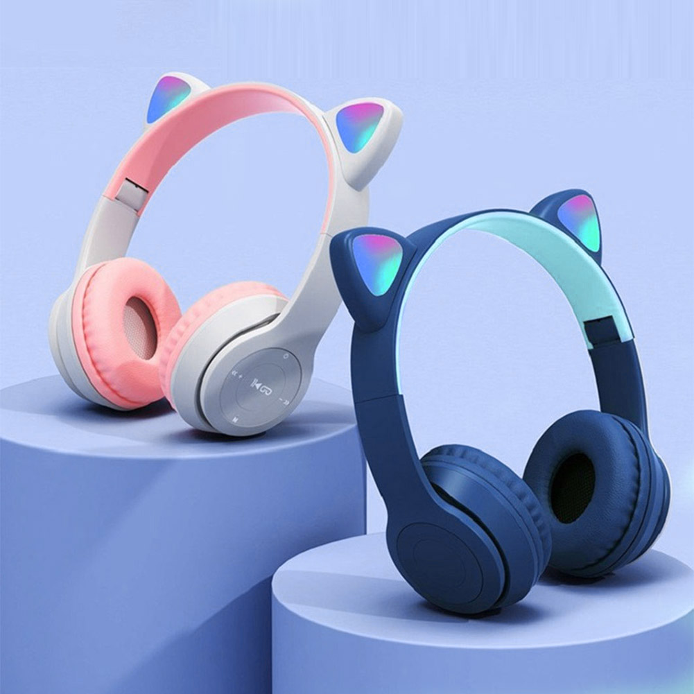 フラッシュライト付き可愛い猫耳ワイヤレスヘッドホン、マイク、 - Cat Ear Bluetooth Headset Led のレビューと価格