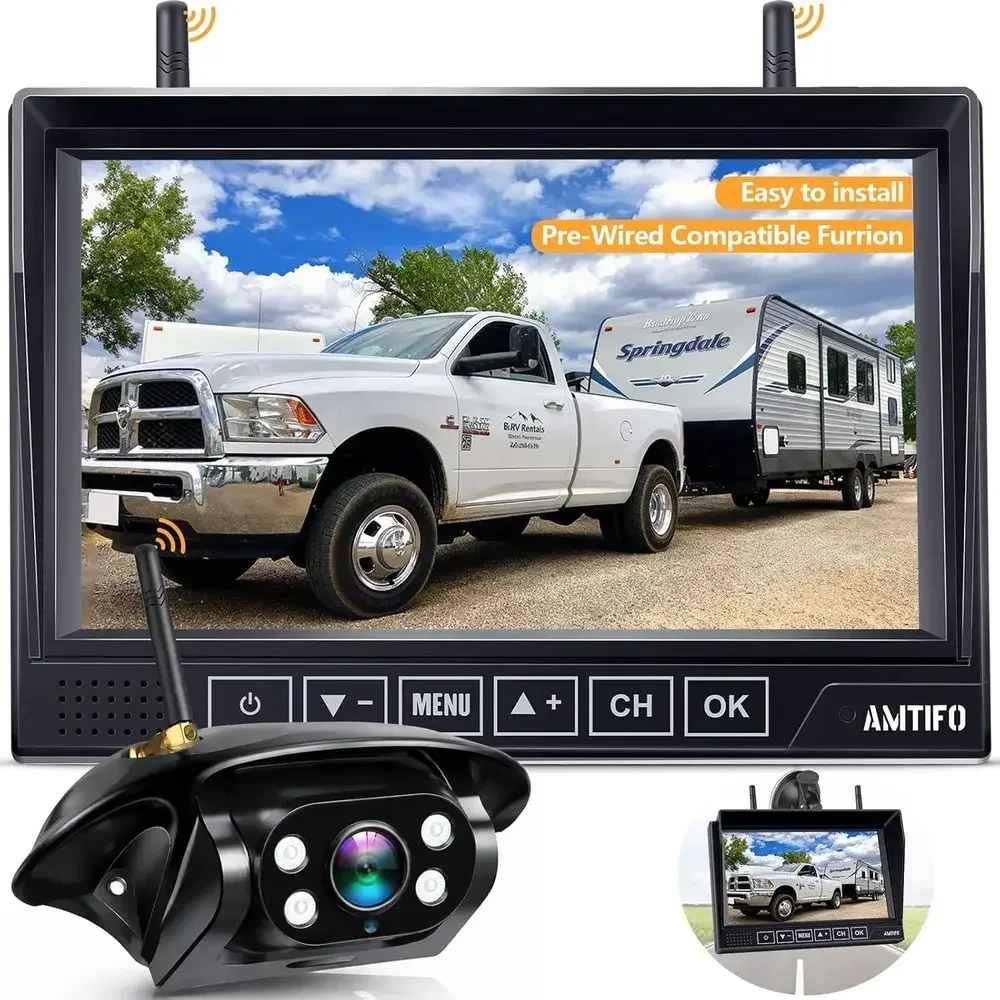RVバックアップカメラ ワイヤレス簡単設置：プラグアンドプレ - Cameras のレビューと価格