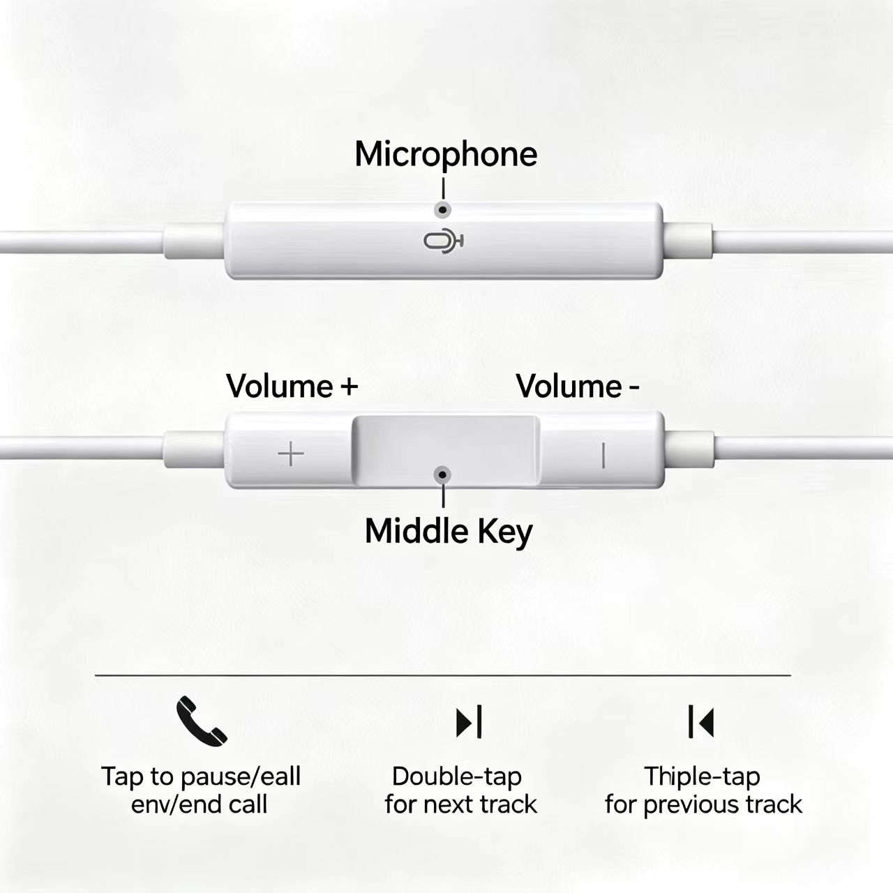 有線ハーフインイヤーヘッドホン Type-C & 3.5mm - Type C Wired Earphones With Mic のレビューと価格