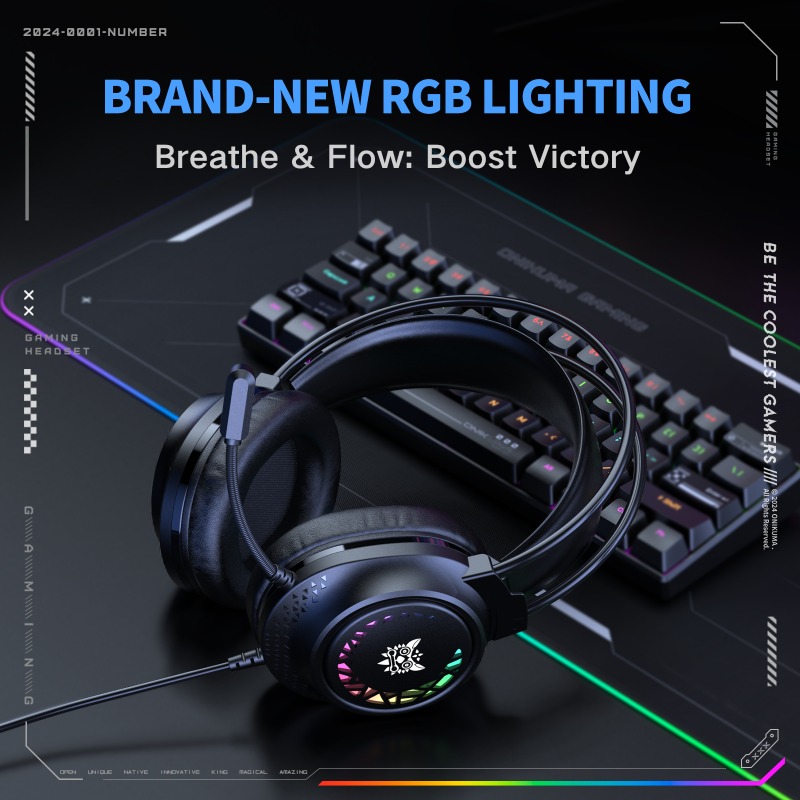 ONIKUMA X92 有線ゲーミングヘッドセット RGB  - Gaming Headset With Mic Rgb のレビューと価格