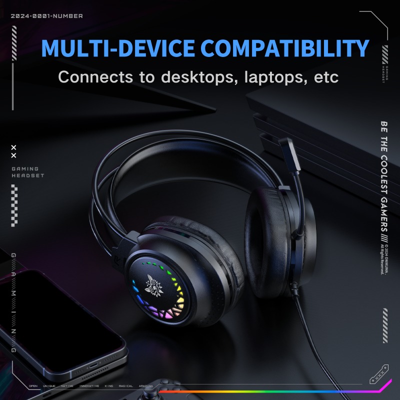 ONIKUMA X92 有線ゲーミングヘッドセット RGB  - Gaming Headset With Mic Rgb のレビューと価格