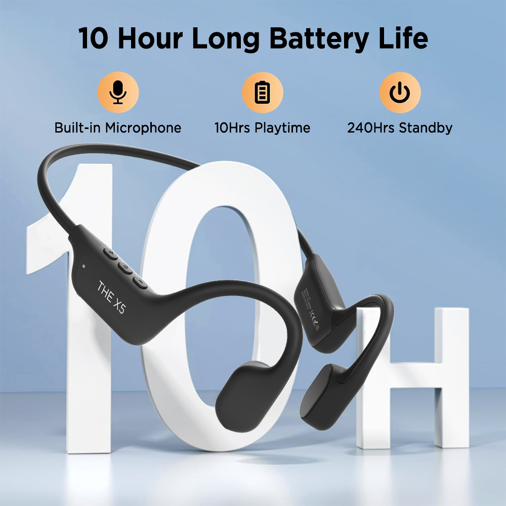 Mpow X5 骨伝導ヘッドフォン オープンイヤーヘッドフォ - Bone Conduction Running Headphones のレビューと価格