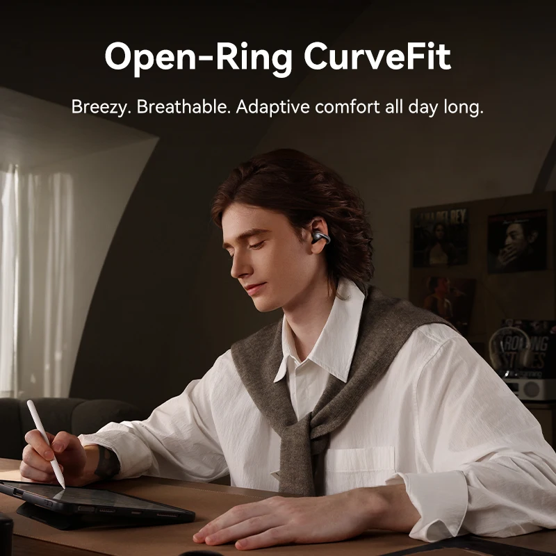 Baseus MC1 Pro イヤークリップ ワイヤレスイヤ - Open Ear Air Conduction Headphones のレビューと価格