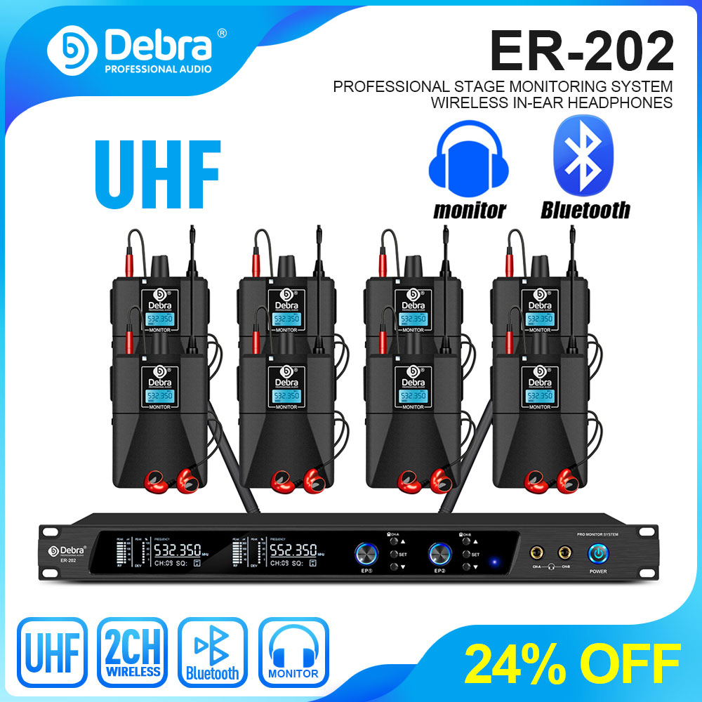デブラ UHF IEM ER-202 ワイヤレスインイヤーモ - In Ear Monitors For Singers のレビューと価格
