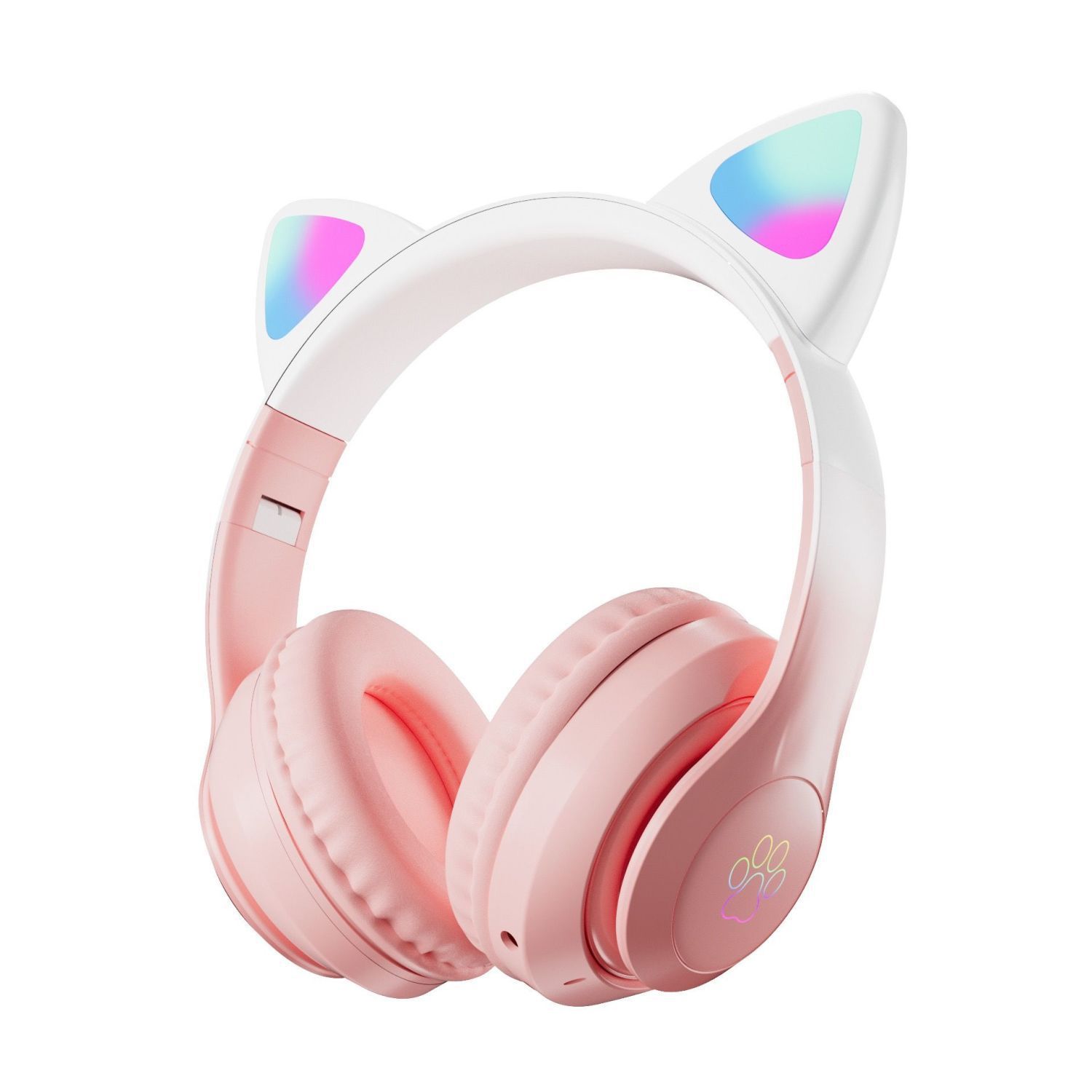 猫耳型LED呼吸灯搭載、TFカードスロットとグラデーションカ - Anc Wireless Over Ear Headphones のレビューと価格