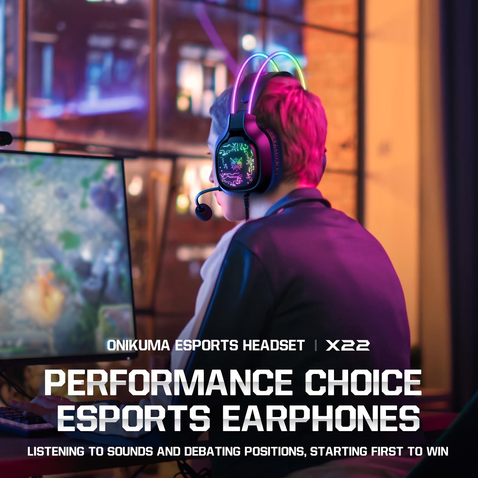 ノイズキャンセリングマイク付きONIKUMA-X22ゲーミン - Gaming Headset With Mic Rgb のレビューと価格
