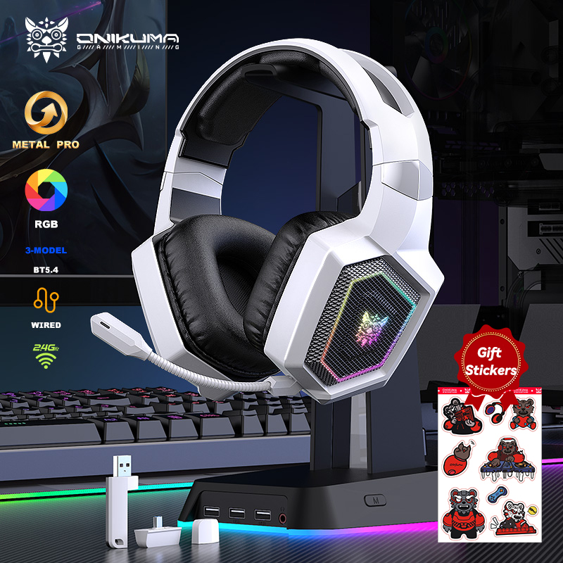 ONIKUMA 2.4GHz ワイヤレスゲーミングヘッドセッ - Gaming Headset With Mic Rgb のレビューと価格