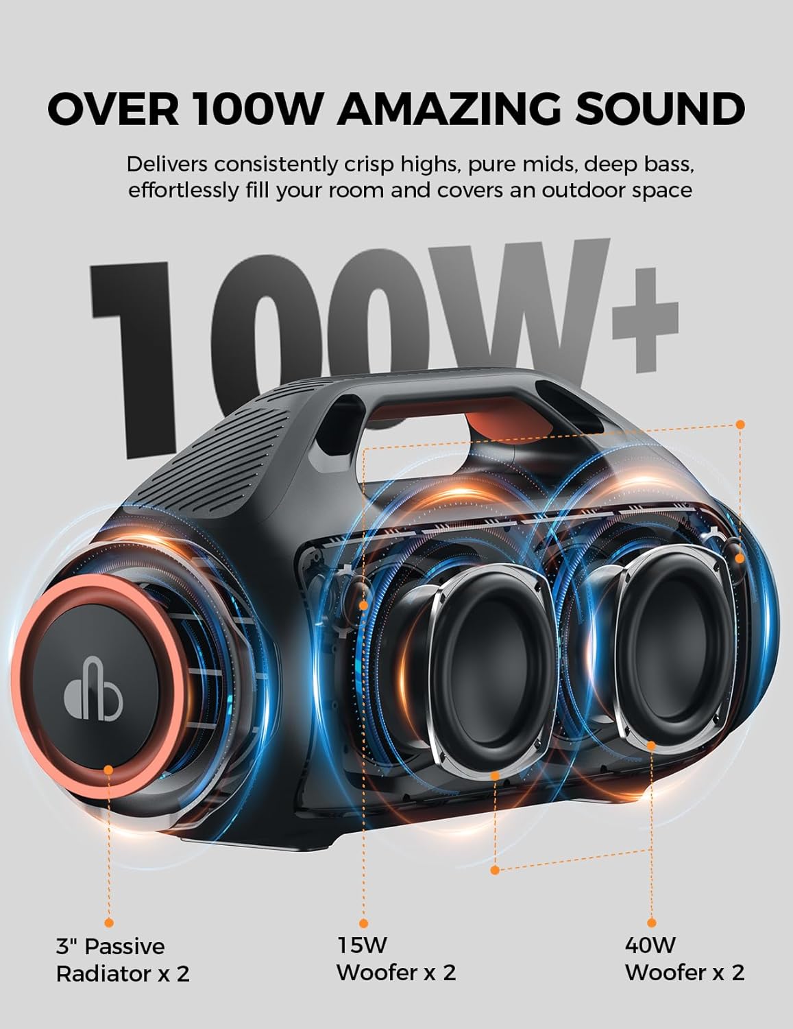 ポータブル 100 ワット Bluetooth スピーカー用 - Portable Bluetooth Speaker Waterproof Ipx7 のレビューと価格