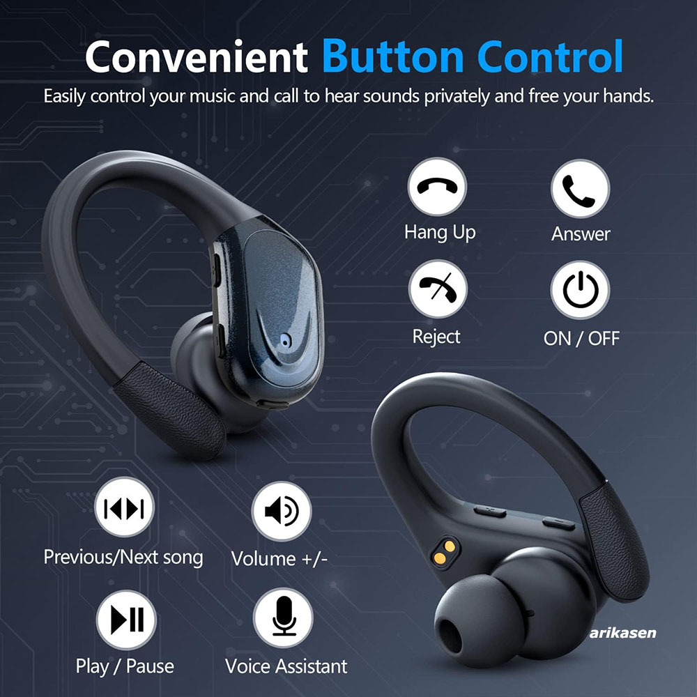 ワイヤレスイヤホン スポーツ Bluetooth 5.3 ヘ - Anc Wireless Over Ear Headphones のレビューと価格