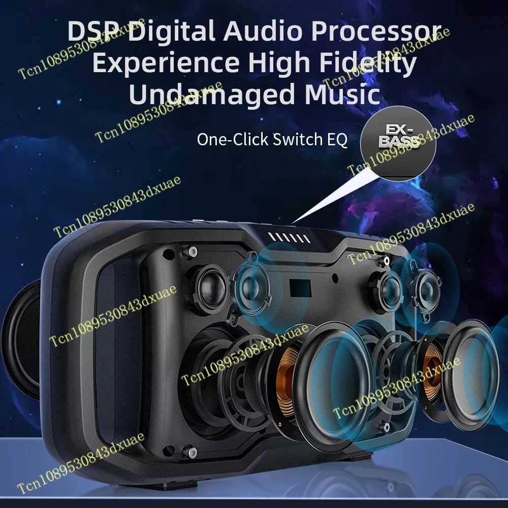 X10ポータブルBluetoothスピーカー 120W St - Portable Bluetooth Speaker Waterproof Ipx7 のレビューと価格