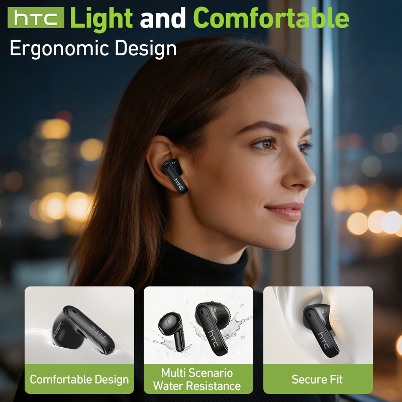 hTC ワイヤレスゲーミングイヤホン LCDスマートスクリー - Headphones のレビューと価格